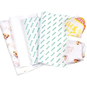 Deli Sandwich Wrap Cera Embalagem Fast Food Hamburger Embrulho Papel Fornecedor PE Food Package Greaseproof Paper Food Grade