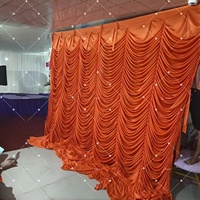 Rideaux de fond à motif ondulé classique, taille et couleur personnalisées, pour la décoration d'événements intérieurs et extérieurs