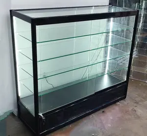 Lockable 48 inch Smoke Shop Counter KD Small Glass Display Case Showcase