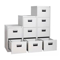 Armoire de classement en acier personnalisée avec 4 tiroirs et coffre-fort intégré, armoire de bureau latérale en métal