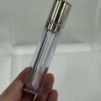 Flacon carré 6ml 8ml transparent doré pour emballage cosmétique, contenants vides pour applicateur de maquillage, tubes de brillant à lèvres