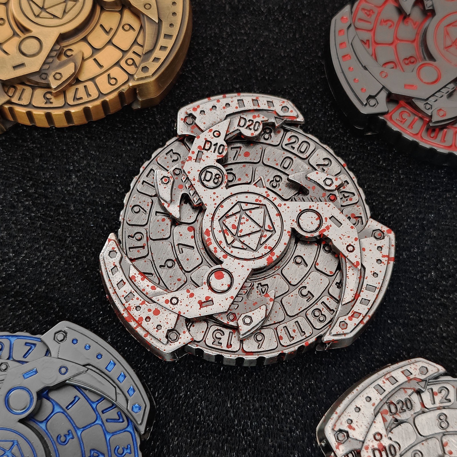 Argent avec des taches de sang