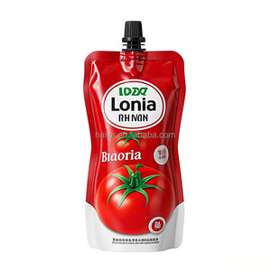 Pochette Doypack à <span class=keywords><strong>bec</strong></span> <span class=keywords><strong>verseur</strong></span> OEM/ODM écologique de qualité alimentaire pour l'emballage de sauce tomate et de ketchup, personnalisable avec impression et <span class=keywords><strong>bec</strong></span> <span class=keywords><strong>verseur</strong></span> - Product Image 2