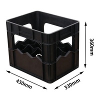 Caisses en plastique, caisse à bière en plastique pour bouteilles de vin/eau/jus/lait, boîte personnalisable en couleur et logo, 12 bouteilles de bière