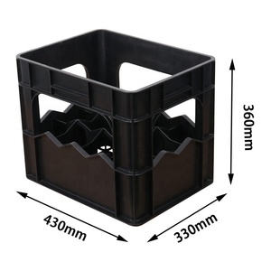 Caisses en plastique, <span class=keywords><strong>caisse</strong></span> à bière en plastique pour bouteilles <span class=keywords><strong>de</strong></span> <span class=keywords><strong>vin</strong></span>/eau/jus/lait, boîte personnalisable en couleur et logo, 12 bouteilles <span class=keywords><strong>de</strong></span> bière - Product Image 2