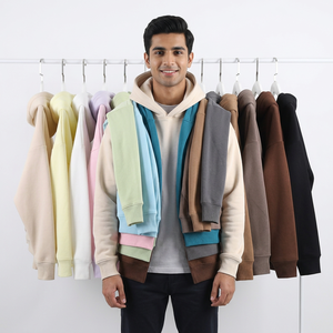 Cotton Hoodies Blank <b>Thick</b> <b>Fleece</b> Heavy Weight 420Gsm Oversized Dropshoulder Custom Print Logo Men's Hoodies - Product Image 1