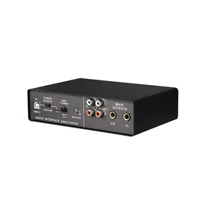 Professionele Studio Audio Interface Opname Externe Live Karaoke Mic SD-24 Geluidskaart Voor Condensator Microfoon