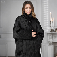 Manteau long en duvet classique haut de gamme pour femmes, style hiver 2025, col montant, coupe-vent, couleur unie, pour un usage quotidien