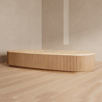 Table basse en travertin de style américain moderne de luxe FERLY pour salon