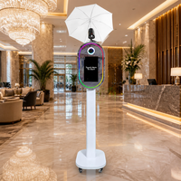 Cabina de Fotos Portátil con Espejo Mágico, Pantalla Táctil de 15.6 Pulgadas, Máquina de Fotos Selfie DSLR para Bodas y Fiestas con Anillo de Luz