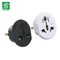 Adaptateur de prise EU avec interrupteur marche/arrêt, 1 prise, 16A 250V, construction PC et cuivre pour un contrôle facile de l'alimentation
