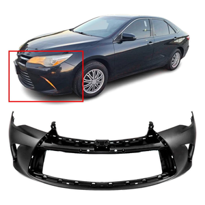 Cache de pare-chocs avant pour <span class=keywords><strong>Toyota</strong></span> Camry LE SE XLE XSE Hybride 2015 2016 2017 avec trous pour feux antibrouillard sans capteurs, apprêté TO1000409 5211907912 - Product Image 2