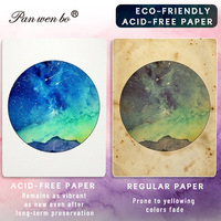 Bloc de papier Panwenbo 24 feuilles 180 g/m² pour aquarelle, bloc de dessin, carnet de marqueurs, bloc de papier aquarelle 100 % coton