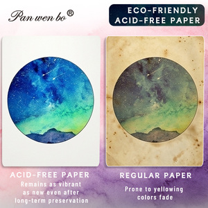 Bloc de papier Panwenbo 24 feuilles 180 g/m² pour aquarelle, bloc de <span class=keywords><strong>dessin</strong></span>, carnet de marqueurs, bloc de papier aquarelle 100 % coton - Product Image 5