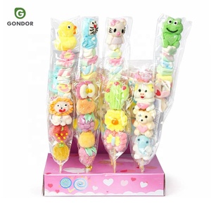 Mini hamburger d'Halloween en <span class=keywords><strong>guimauve</strong></span>, sucette <span class=keywords><strong>bonbon</strong></span> en forme d'animal de dessin animé (tigre, lapin, rose) - Product Image 1