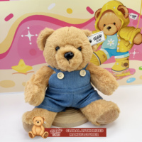 Teddy ISLAND, autorisation mondiale, ours en peluche doux, pull en tricot rouge à flocons de neige, logo personnalisé