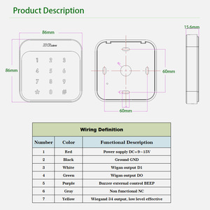 내구성이 뛰어난 새로운 <span class=keywords><strong>13.56MHz</strong></span> 근접 스마트 카드 <span class=keywords><strong>RFID</strong></span> 리더기 위건드 0-3cm 읽기 거리 액세스 제어 리더기 - Product Image 5