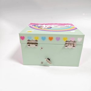 Caja Musical Personalizada con Diseño <span class=keywords><strong>de</strong></span> Arcoíris, Caja <span class=keywords><strong>de</strong></span> Música Giratoria con Espejo, Caja <span class=keywords><strong>de</strong></span> Recuerdos con Gran Espacio <span class=keywords><strong>de</strong></span> Almacenamiento, Regalo para Niñas - Product Image 2