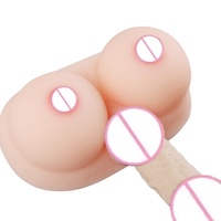 Masturbateurs en silicone souple en forme de poitrine, avec 2 orifices (anal et vaginal), seins réalistes et sexy, gros seins, imperméables, aspect réaliste