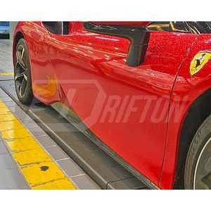 SF90 Full Visible Carbon Fiber <b>Side</b> Skirts For Ferrari SF90 Body Kits - Product Image 5