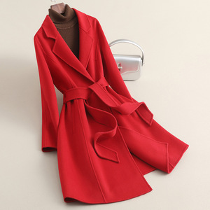 Nouvelle Collection Printemps – <span class=keywords><strong>Manteau</strong></span> Long Élégant Haut de Gamme pour <span class=keywords><strong>Femme</strong></span>, Double Face, Manches Longues, en <span class=keywords><strong>Laine</strong></span> Sans <span class=keywords><strong>Cachemire</strong></span> - Product Image 5