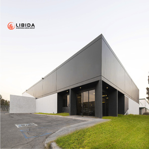 Almacén de Acero Americano de 700 m² con Puerta de Vidrio, Taller Comercial de Acero de Buena Calidad, Fábrica de Gran Envergadura - Product Image 3