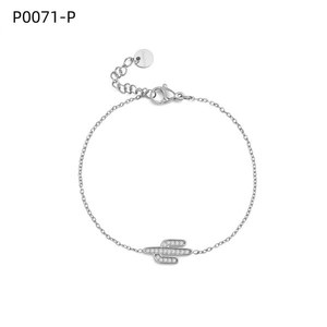 สร้อยข้อมือแฟชั่นประดับเซอร์โคเนีย P0071 สำหรับผู้หญิง เครื่องประดับคุณภาพสูง - Product Image 1