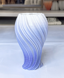 Recién llegado, degradado jarrón de cerámica verde/azul/<span class=keywords><strong>Rosa</strong></span> impreso en 3D con textura ondulada para decoración de interiores del hogar, jarrón de sirena - Product Image 3