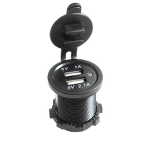 Chargeur double port 3.1A 2.1A pour bus, bateau, marine, voiture, prise USB 12V