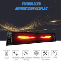 Ojos animados para coche, camión, Led, parabrisas Flexible, pantalla programable, aplicación de control remoto, Ojo del diablo, luz de píxeles de matriz DIY