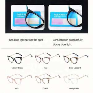 Gafas de Sol con Bloqueo de Luz Azul TR90 de Moda Vintage con Logotipo Personalizado 2021 para Mujer, Gafas de Ojo de Gato Anti Luz Azul - Product Image 6