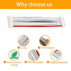 Пользовательский плоский 8-контактный проводной соединитель ZH 1,5 мм с ПВХ-изоляцией и медным проводником для электронных кабелей - Product Image 5