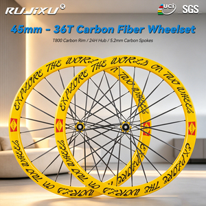Ensemble <span class=keywords><strong>de</strong></span> roues ultra-légères 1335g avec rayons en carbone <span class=keywords><strong>de</strong></span> 45 mm, pour vélos <span class=keywords><strong>de</strong></span> gravier 700C et <span class=keywords><strong>VTT</strong></span> 29er, frein à disque, compatible tubeless - Product Image 1