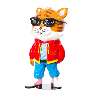 Escultura de Tigre Hecha a Mano en Resina, Figura Artística Contemporánea para Decoración del Año Nuevo Chino - Product Image 5