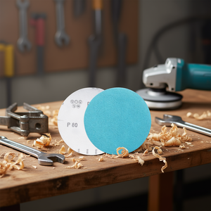 Discos de Lijado Resistentes con Velcro P80 de 150 mm para Pulir Madera y Metal - Product Image 3