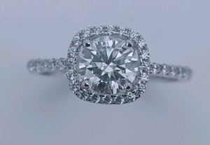 Bague en argent S925 avec diamant de culture à taille circulaire C - Product Image 2