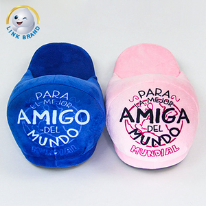 Pantofole Invernali Comode <span class=keywords><strong>in</strong></span> Peluche <span class=keywords><strong>Blu</strong></span> con Alfabeto, Marca Link, per <span class=keywords><strong>Casa</strong></span> e Interni - Product Image 1