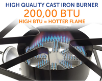 Brûleur au propane en fonte léger et portable de 200 000 BTU, directement de l'usine |   Quantité minimale de commande : 1000 unités |   Tarification à plusieurs niveaux |   Régulateur personnalisé
