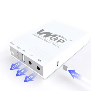 Wgp Dc Mini-Ups 5V 9V 12V Mini Dc-Ups Voor Wifi Router Type-C Ingang Mini-Ups