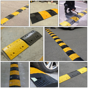 Reductor de Velocidad Modular de Goma Resistente, Amarillo y Negro, para Calmar el Tráfico, para Estacionamientos y Entradas de Vehículos - Product Image 5