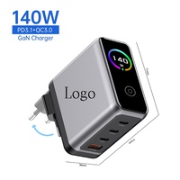 Nouveaux produits Tommox, chargeur multi-Gan 140W 100W avec affichage numérique, chargeur pour iPhone 17, chargeur pour ordinateur portable Macbook Pro 40W, type C