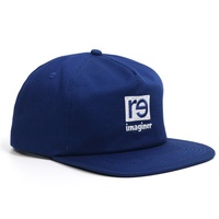 Hoge kwaliteit koninklijkblauwe katoenen ongestructureerde 5-panel snapback cap vintage pet voor bruiloften
