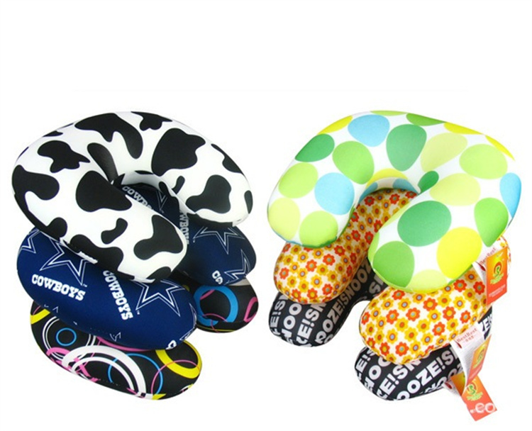 Neck Support U Shape Microbeads Travel Neck Pillow with Customized Printing