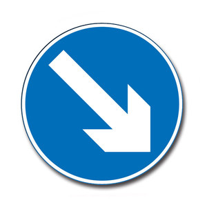 Panneau de signalisation durable personnalisé en usine panneaux d'avertissement de chaussée pour la sécurité et la navigation - Product Image 1