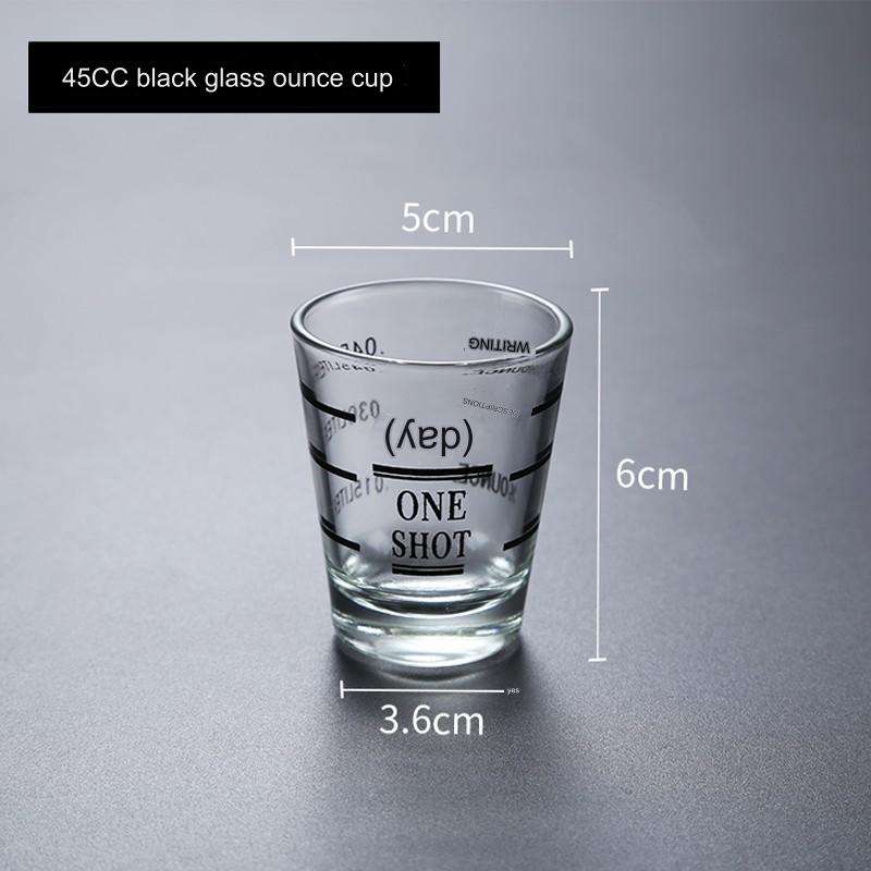 Beaker-1.5.oz en verre noir 45CC