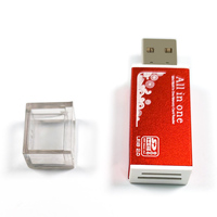 Lector de Tarjetas Inteligentes USB 2.0 SD, Adaptador de Lector de Tarjetas TF OTG 4 en 1, Versión en Caja OEM Negra y Blanca, Compatible con Múltiples Orígenes