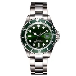 Rotatable Bezel Green Dial Submarine Metal Cheap Mens Watches Top Brand
