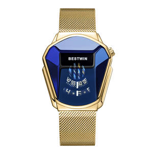 Reloj 6615 para hombres y mujeres marca de lujo oro BEST <span class=keywords><strong>WIN</strong></span> reloj de pulsera impermeable forma geométrica relojes de cuarzo - Product Image 2
