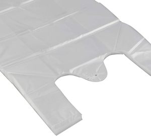 <b>Clear</b> HDPE <b>Recyclable</b> T-Shirts <b>Bag</b> with Custom Size & Color for Grocery Shopping Carryout in Restaurants and Supermarkets - Product Image 6