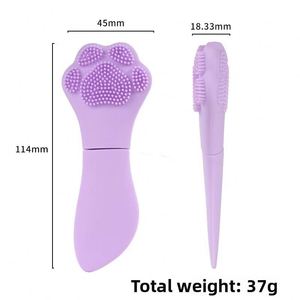 Silicone Double-Ended Blackhead Shovel - Manual Face Scrubber & Pore Cleaning Tool - Soft Exfoliating Facial <b>Brush</b> for Acne - Product Image 2